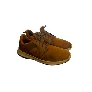 Skechers Men’s Casual Sneakers SN 65870 Brown Leather Lace Up Shoes Size 10